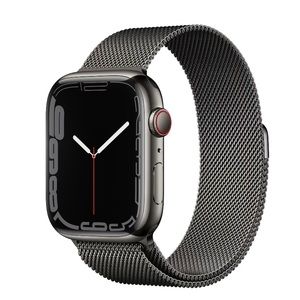 Graphite Stainless Steel Milanese loop Apple Watch band